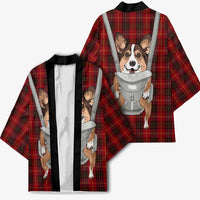 Front Carrier Dog Pembroke Welsh Corgi Christmas Kimono Xmas Holiday Patterns - Wonder Print Shop