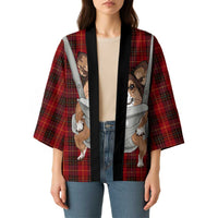 Front Carrier Dog Pembroke Welsh Corgi Christmas Kimono Xmas Holiday Patterns - Wonder Print Shop