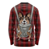 Front Carrier Dog Pembroke Welsh Corgi Christmas Long Sleeve Shirt Xmas Holiday Patterns - Wonder Print Shop
