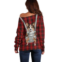 Front Carrier Dog Pembroke Welsh Corgi Christmas Off Shoulder Sweater Xmas Holiday Patterns - Wonder Print Shop