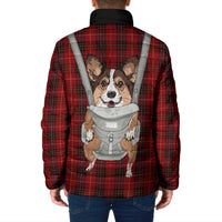 Front Carrier Dog Pembroke Welsh Corgi Christmas Padded Jacket Xmas Holiday Patterns - Wonder Print Shop