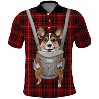 Front Carrier Dog Pembroke Welsh Corgi Christmas Polo Shirt Xmas Holiday Patterns - Wonder Print Shop