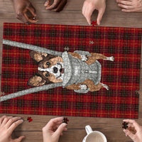 Front Carrier Dog Pembroke Welsh Corgi Christmas Puzzle Xmas Holiday Patterns - Wonder Print Shop