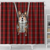 Front Carrier Dog Pembroke Welsh Corgi Christmas Shower Curtain Xmas Holiday Patterns - Wonder Print Shop