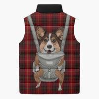 Front Carrier Dog Pembroke Welsh Corgi Christmas Sleeveless Puffer Jacket Xmas Holiday Patterns - Wonder Print Shop