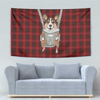 Front Carrier Dog Pembroke Welsh Corgi Christmas Tapestry Xmas Holiday Patterns - Wonder Print Shop