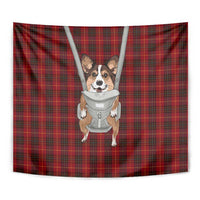 Front Carrier Dog Pembroke Welsh Corgi Christmas Tapestry Xmas Holiday Patterns - Wonder Print Shop