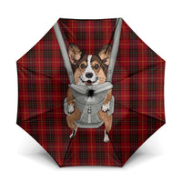 Front Carrier Dog Pembroke Welsh Corgi Christmas Umbrella Xmas Holiday Patterns - Wonder Print Shop