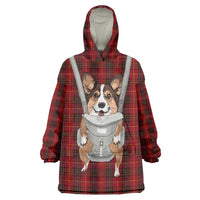 Front Carrier Dog Pembroke Welsh Corgi Christmas Wearable Blanket Hoodie Xmas Holiday Patterns - Wonder Print Shop