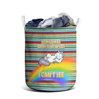 Funny Unicorn Sometimes When I Close My Eyes Christmas Laundry Basket Xmas Holiday Patterns - Wonder Print Shop