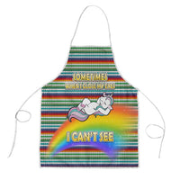 Funny Unicorn Sometimes When I Close My Eyes Christmas Apron Xmas Holiday Patterns - Wonder Print Shop