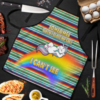 Funny Unicorn Sometimes When I Close My Eyes Christmas Apron Xmas Holiday Patterns - Wonder Print Shop