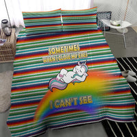 Funny Unicorn Sometimes When I Close My Eyes Christmas Bedding Set Xmas Holiday Patterns - Wonder Print Shop