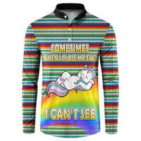 Funny Unicorn Sometimes When I Close My Eyes Christmas Button Sweatshirt Xmas Holiday Patterns - Wonder Print Shop