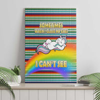 Funny Unicorn Sometimes When I Close My Eyes Christmas Canvas Wall Art Xmas Holiday Patterns - Wonder Print Shop