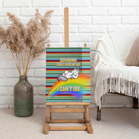 Funny Unicorn Sometimes When I Close My Eyes Christmas Canvas Wall Art Xmas Holiday Patterns - Wonder Print Shop