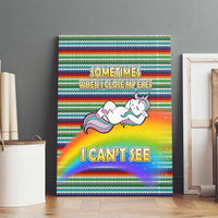 Funny Unicorn Sometimes When I Close My Eyes Christmas Canvas Wall Art Xmas Holiday Patterns - Wonder Print Shop