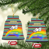 Funny Unicorn Sometimes When I Close My Eyes Christmas Ceramic Ornament Xmas Holiday Patterns - Wonder Print Shop