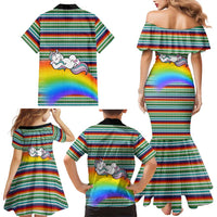Funny Unicorn Sometimes When I Close My Eyes Christmas Family Matching Mermaid Dress and Hawaiian Shirt Xmas Holiday Patterns - Wonder Print Shop