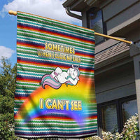 Funny Unicorn Sometimes When I Close My Eyes Christmas Garden Flag Xmas Holiday Patterns - Wonder Print Shop