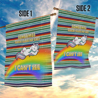 Funny Unicorn Sometimes When I Close My Eyes Christmas Garden Flag Xmas Holiday Patterns - Wonder Print Shop