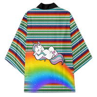 Funny Unicorn Sometimes When I Close My Eyes Christmas Kimono Xmas Holiday Patterns - Wonder Print Shop