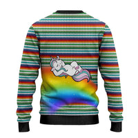 Funny Unicorn Sometimes When I Close My Eyes Christmas Ugly Christmas Sweater Xmas Holiday Patterns - Wonder Print Shop
