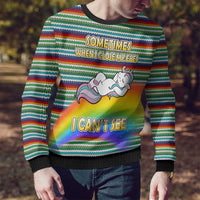 Funny Unicorn Sometimes When I Close My Eyes Christmas Ugly Christmas Sweater Xmas Holiday Patterns - Wonder Print Shop