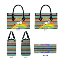 Funny Unicorn Sometimes When I Close My Eyes Christmas Leather Bag Xmas Holiday Patterns - Wonder Print Shop