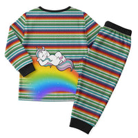Funny Unicorn Sometimes When I Close My Eyes Christmas Pajama Set Xmas Holiday Patterns - Wonder Print Shop