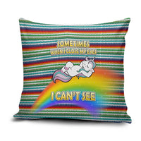 Funny Unicorn Sometimes When I Close My Eyes Christmas Pillow Cover Xmas Holiday Patterns - Wonder Print Shop