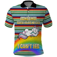 Funny Unicorn Sometimes When I Close My Eyes Christmas Polo Shirt Xmas Holiday Patterns - Wonder Print Shop