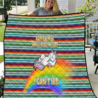 Funny Unicorn Sometimes When I Close My Eyes Christmas Quilt Xmas Holiday Patterns - Wonder Print Shop