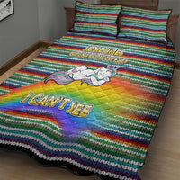 Funny Unicorn Sometimes When I Close My Eyes Christmas Quilt Bed Set Xmas Holiday Patterns - Wonder Print Shop