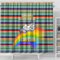 Funny Unicorn Sometimes When I Close My Eyes Christmas Shower Curtain Xmas Holiday Patterns - Wonder Print Shop