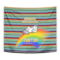 Funny Unicorn Sometimes When I Close My Eyes Christmas Tapestry Xmas Holiday Patterns - Wonder Print Shop