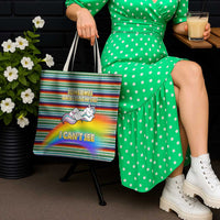 Funny Unicorn Sometimes When I Close My Eyes Christmas Tote Bag Xmas Holiday Patterns - undefined