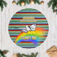 Funny Unicorn Sometimes When I Close My Eyes Christmas Tree Skirt Xmas Holiday Patterns - Wonder Print Shop