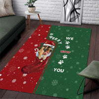 German Shepherd Merry Christmas Christmas Area Rug Xmas Holiday Patterns - Wonder Print Shop
