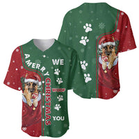 German Shepherd Merry Christmas Christmas Baseball Jersey Xmas Holiday Patterns - Wonder Print Shop