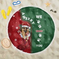 German Shepherd Merry Christmas Christmas Beach Blanket Xmas Holiday Patterns - Wonder Print Shop