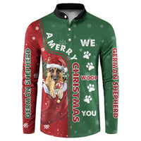 German Shepherd Merry Christmas Christmas Button Sweatshirt Xmas Holiday Patterns - Wonder Print Shop