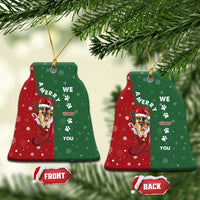 German Shepherd Merry Christmas Ceramic Ornament Xmas Holiday Patterns - Wonder Print Shop