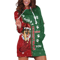 German Shepherd Merry Christmas Christmas Hoodie Dress Xmas Holiday Patterns - Wonder Print Shop