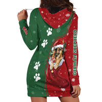 German Shepherd Merry Christmas Christmas Hoodie Dress Xmas Holiday Patterns - Wonder Print Shop