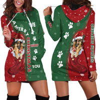 German Shepherd Merry Christmas Christmas Hoodie Dress Xmas Holiday Patterns - Wonder Print Shop
