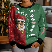 German Shepherd Merry Christmas Kid Ugly Christmas Sweater Xmas Holiday Patterns - Wonder Print Shop