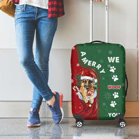 German Shepherd Merry Christmas Christmas Luggage Cover Xmas Holiday Patterns - Wonder Print Shop