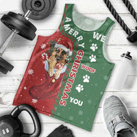 German Shepherd Merry Christmas Christmas Men Tank Top Xmas Holiday Patterns - Wonder Print Shop