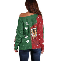 German Shepherd Merry Christmas Christmas Off Shoulder Sweater Xmas Holiday Patterns - Wonder Print Shop